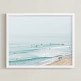 "Beach Summer Blues" - Art Print in Color by Helen Makadia - Framed