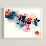 "Bloom Mixer" - Art Print in Sapphire Blue by Three Kisses Studio - Framed