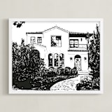"House: Custom Print" - Custom Print in Black by Minted - Framed