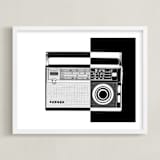 "Two-Tone Transistor Radio" - Art Print in Black & White by Jonathan Brooks - Framed