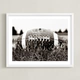 "The Grit of the Game" - Art Print in Leather by Janet Cruz - Framed