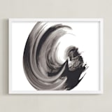 "Fascinator" - Art Print in Black by Misty Hughes - Framed