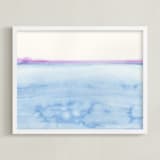 "Cinque Terre Two" - Art Print in Violet by Emily Magone - Framed