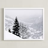"winter in monochrome" - Art Print in black and white by lulu and isabelle - Framed