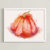 "Splendid Cinderella" - Art Print in pale melon by Amelia Gluba - Framed