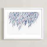 "Dreaming of Leaves" - Art Print in White by Priscilla Lee - Framed