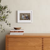 "With a Heart: Foil Framed Photo" - Foil Framed Photo in Gold by Laura Hamm - In a Room