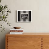 "Classically Striped: Landscape" - Framed Photo in Charcoal by Kercia Jane - In a Room