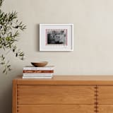 "Textile Checks Frame: Landscape" - Framed Photo in Bubblegum by Creo Study - In a Room