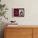"Official Party: Landscape Framed Photo" - Framed Photo in Maroon by Hooray Creative - In a Room