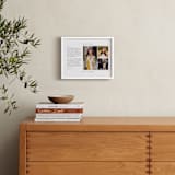 "Minimalist Three Photo: Framed Photo" - Framed Photo in White by Jennifer Postorino - In a Room