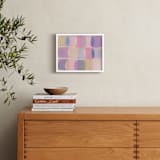"Painted Geo Overlay" - Art Print in Ballet Pink by Amy Toneys - In a Room