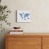 "Little Big World Map" - Art Print in Bluebell by Jessie Steury - In a Room