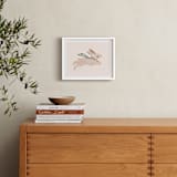"Rabbit With Bow" - Art Print in Hunter Green by Vivian Yiwing - In a Room