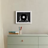"Ahead of the Record" - Art Print in Black and White by Kaitie Bryant - In a Room