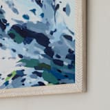 "Verdant Ocean" - Art Print in Sea Blue by Katie Craig - Frame Close-up