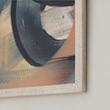"Get Closer To Neutral Series 4" - Art Print in Tan and Bone by Angela Simeone - Frame Close-up
