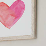 "Heart Valentine Watercolor" - Art Print in Pinky by Laura Mock - Frame Close-up