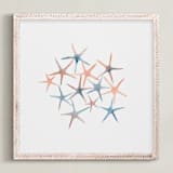 "Seastars" - Art Print in Coral by Mia Posada - Framed