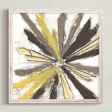 "Bright Star Series 2" - Art Print in Neutral by Angela Simeone - Framed