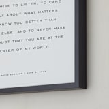 "Your Vows: Square Orientation Custom Print " - Custom Print in Deep Gray by Minted - Frame Close-up