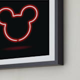 "Late Night Disney Mickey Mouse" - Art Print in Black by Kennedi Shaw - Frame Close-up