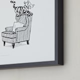 "Tigger Lounging | Winnie The Pooh" - Art Print in White by Stefanie Lane - Frame Close-up