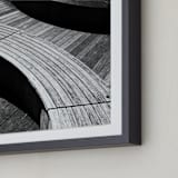 "Curve Bench Geometric III" - Art Print in tonal grey by Van Tsao - Frame Close-up