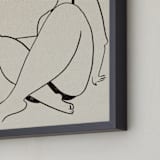 "Beach Bum" - Art Print in Ivory by Katie Spak - Frame Close-up