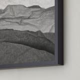 "Paper Napkin Panorama III" - Art Print in Charcoal by Shannon Kohn - Frame Close-up
