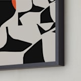 "Three Ponds" - Art Print in Putty by Deborah Velasquez - Frame Close-up