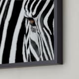 "Stripes" - Art Print in Dark Black by Melissa Wagner - Frame Close-up