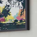 "37th Street 2" - Art Print in Grey Blue by lisa Mundorff - Frame Close-up