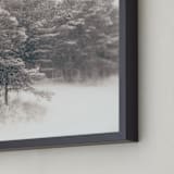 "Play on a Winters Day 1" - Art Print in Warm Taupe Gray by Jacquelyn Sloane Siklos - Frame Close-up