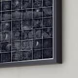 "Relief Print Squares" - Art Print in Black by Kathy Van Torne - Frame Close-up