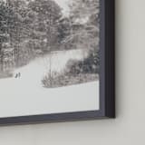 "Play on a Winters Day 2" - Art Print in Warm Gray Taupe by Jacquelyn Sloane Siklos - Frame Close-up