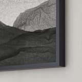 "Paper Napkin Panorama I" - Art Print in Charcoal by Shannon Kohn - Frame Close-up