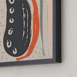 "Living Hope Island" - Art Print in Taupe by Pamela Smith - Frame Close-up