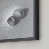 "Two Peaches" - Art Print in Silver by Meghan Lacey - Frame Close-up