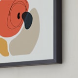"Between the Lines III" - Art Print in coral by Svitlana Martynjuk - Frame Close-up