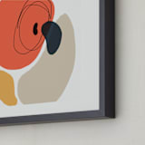 "Between the Lines III" - Art Print in coral by Svitlana Martynjuk - Frame Close-up