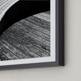 "Curve Bench Geometric I" - Art Print in tonal grey by Van Tsao - Frame Close-up