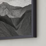 "Paper Napkin Panorama II" - Art Print in Charcoal by Shannon Kohn - Frame Close-up