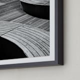 "Curve Bench Geometric II" - Art Print in tonal grey by Van Tsao - Frame Close-up