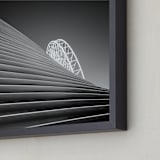 "Stripped" - Art Print in Black & white by Angie McMonigal - Frame Close-up