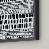 "Staccato" - Art Print in Noir by Rochelle Renee - Frame Close-up