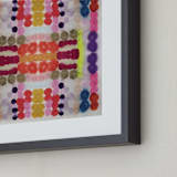 "Dippin Dot Squared No 3" - Art Print in Cobalt Blue by HAPI ART - Frame Close-up