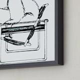 "Wassily Chair Bear" - Art Print in Black by Flume Design - Frame Close-up