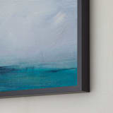 "Distant Island Pier" - Art Print in Soft Water by Julia Contacessi - Frame Close-up