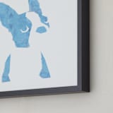 "baby boston" - Art Print in Baby Blue by Haley Weisberger - Frame Close-up